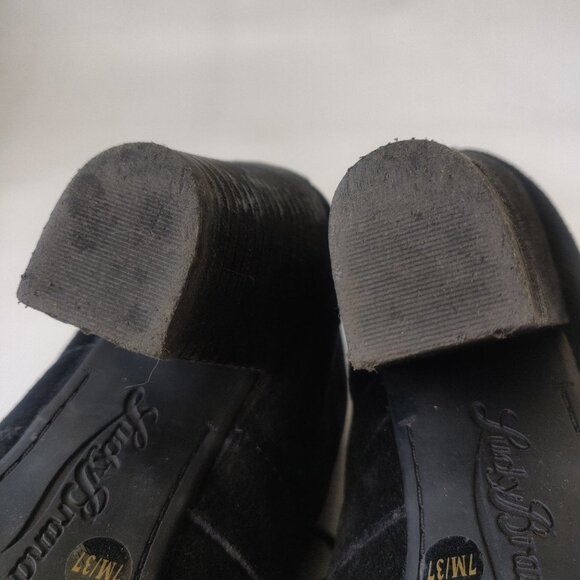 Lucky Brand Black Suede Lace Up Ankle Booties - Picture 5 of 8